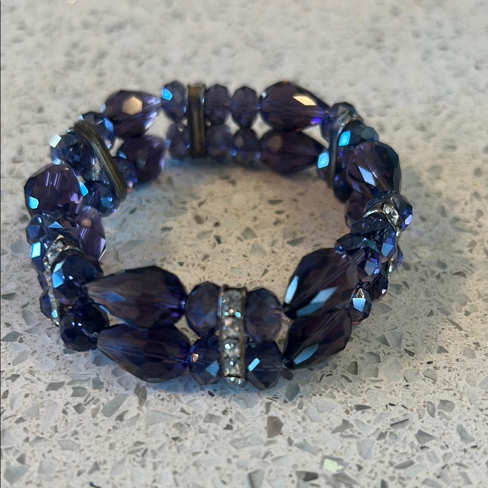 Elegant Purple Crystal Bracelet